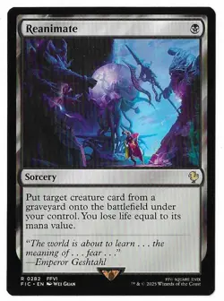 MTG Reanimate Final Fantasy Commander (FIC) Rare Magic Card #0282 Unplayed - Image 1