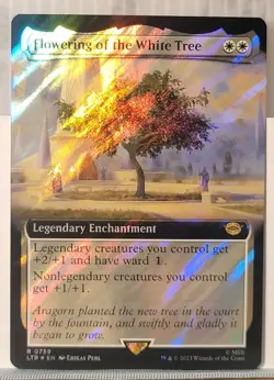 Mtg SURGE FOIL FLOWERING OF THE WHITE TREE EXTENDED ART NM LTR 0759 -Argo- - Image 1