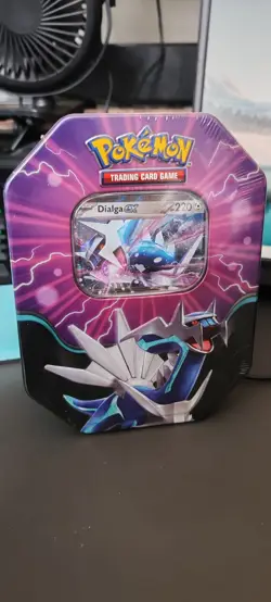 Pokemon TCG Azure Legends Dialga ex Tin 4 Booster Packs Promo Card New Sealed - Image 1