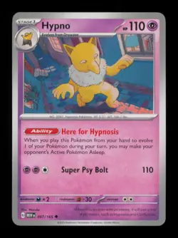 HYPNO UNCOMMON 097/165 NM POKEMON - Image 1