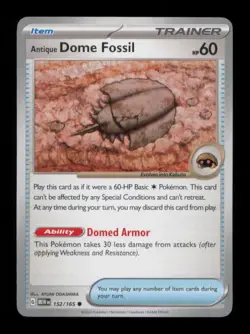 ANTIQUE DOME FOSSIL COMMON 152/165 NM POKEMON - Image 1