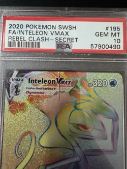 Pokemon Inteleon VMAX 195/192 Rainbow Rebel Clash PSA 10 - Read Description - Image 2