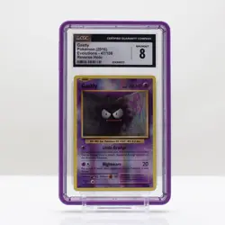Pokemon Gastly Reverse Holo #47 Evolutions 2016 - CGC 8 - Image 1