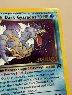 Dark Gyarados DMG 8/82 🌀 SWIRL - Holo Prerelease Promo Team Rocket - Pokemon X - Image 3