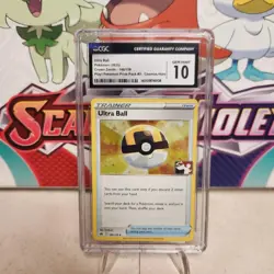 CGC 10 Ultra Ball 146/159 Cosmos Holo Play Pokemon Prize Pack #3 - POP 1 - Image 1