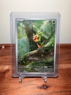 Pokemon TCG Chaos Rising Chespin Illustration Rare 087/86 - Image 1