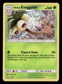 Alolan Exeggutor 002/012 Holo Promo McDonald's Promos 2019 Pokemon Card - 1 - Image 2