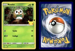 Rowlet 7/25 Holo Promo McDonald's 25th Anniversary Promos Pokemon Card - 2 - Image 1