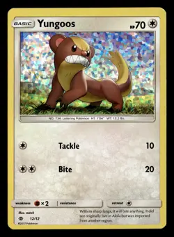 Yungoos 12/12 Holo Promo Holo McDonald's Promos 2017 Pokemon Card - Image 2