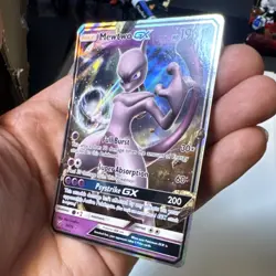 Pokemon Mewtwo GX Shining Legends Ultra Rare Full Art Holo 39/73 English - Image 3