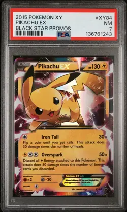 2015 POKEMON XY BLACK STAR PROMOS PIKACHU EX #XY84 PSA 7 NM #136761243 - Image 1