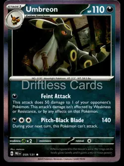Umbreon 059/131 Holo Rare Prismatic Evolutions Pokemon Holo NM/M - Image 1