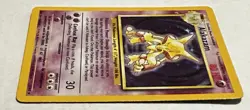 1999 Pokemon Alakazam 1/102 Base Set Holo Rare WOTC Vintage Damaged - Image 3