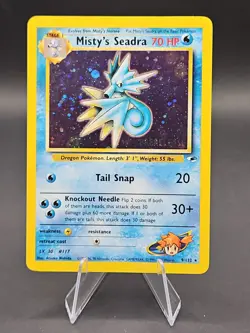 Pokemon TCG Misty's Seadra Gym Heroes Prerelease Holo Rare 9/132 2000 70 HP - Image 1
