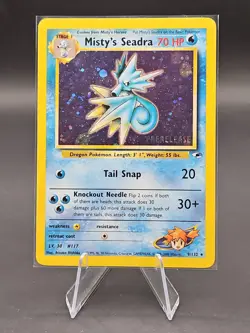Pokemon TCG Misty's Seadra Gym Heroes Prerelease Holo Rare 9/132 2000 70 HP - Image 3