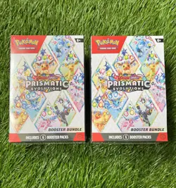 Two Pokemon TCG Prismatic Evolutions Booster Bundles Sealed - Image 1