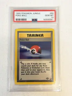 1999 Pokemon Jungle Poke Ball #64 PSA 10 GEM MT - Image 1