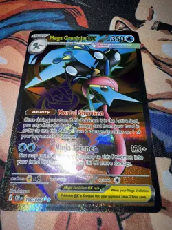 Mega Greninja ex 100/086 Ultra Rare Chaos Rising Pokemon Holo Near Mint - Image 1