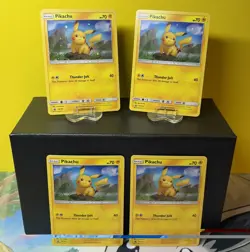 LOT of 4 ⚡ Pikachu SM183 NM Sun&Moon Black Star Promo Pokemon TCG - Image 1