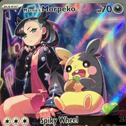 MARNIE'S MORPEKO 2025 POKEMON SCARLET & VIOLET BLACK STAR PROMO 206 Q5276 - Image 2