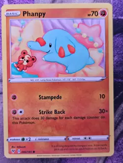 Phanpy 086/185 Common Vivid Voltage Pokemon Near Mint - Image 1