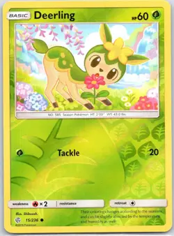 Deerling 15/236 Common Cosmic Eclipse Pokemon Reverse Holo Lightly Played - Image 1