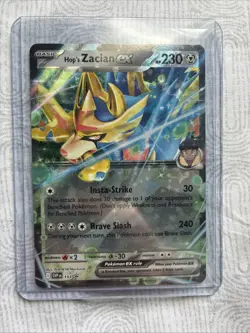 Pokemon Hop’s Zacian ex SV Promo Holo Black Star Promo - Image 1