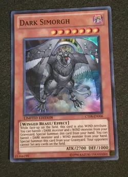 Yugioh Dark Simorgh CT08-EN006 Super Rare Limited Near Mint - Image 1