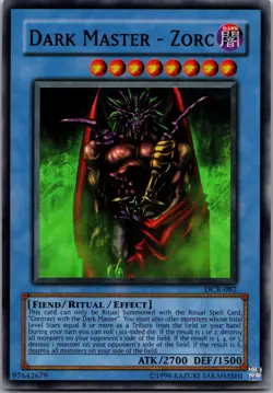 Lightly Played, English Yu Gi Oh Dark Master - Zorc - DCR-082 - Super Rare - Unl - Image 1