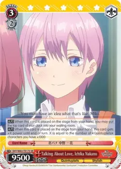 Weiß Schwarz The Quintessential Quintuplets 5HY/W83-TE17S SR Karte TCG ENG - Image 1