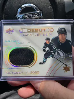 Michael Misa Debut Game Jersey 1:1296 SSP Case Hit - 2025-26 UD Extended Series - Image 1