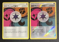 NM Pokemon Unit Energy FDY S&M Forbidden Light Reg & Reverse Holo Uncommon #118 - Image 1