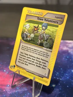 TOWN VOLUNTEERS - 136/147 - Aquapolis - Trainer - Pokemon Card - NM - Image 1