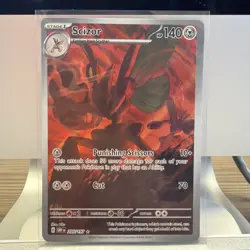 2023 Pokemon SV Obsidian Flames Scizor Illustration Rare #205/197 - Image 1