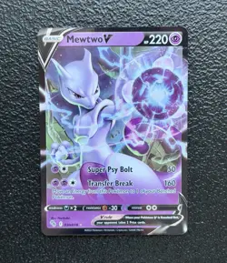 Pokemon TCG - Mewtwo V 030/078 - Holo Rare - Pokemon Go *NM/M - Image 1