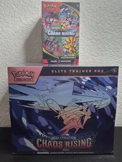 Pokemon TCG Mega Evolution Chaos Rising ETB Elite Trainer Box & Booster Bundle - Image 1