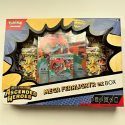 Pokemon TCG Mega Evolution—Ascended Heroes Mega Feraligatr ex Box EN 2024 - Image 1