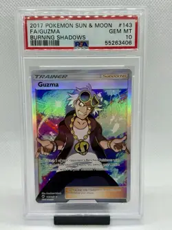 Pokemon Burning Shadows Guzma 143/147 Full Art PSA 10 - Image 1