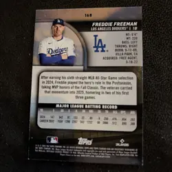 Freddie Freeman 2025 Stadium Club Black and White #168 Los Angeles Dodgers - Image 2