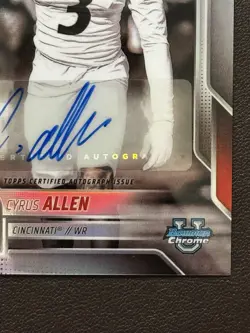 Topps 2025 Bowman U Chrome Cyrus Allen 1st Bowman Refractor Auto /299 #BCA-CA - Image 5
