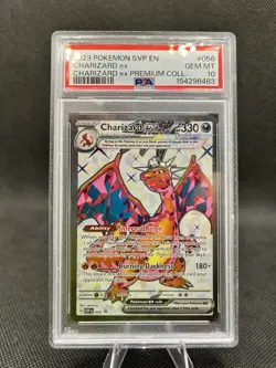 POKEMON CHARIZARD ex 2023 SVP EN-SV BLACK STAR PROMO #056 PREMIUM COLL. PSA 10 - Image 1