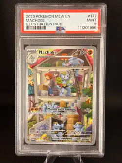2023 Pokemon Machoke Scarlet & Violet 151 #177/165 Illustration Rare PSA 9 - Image 1