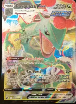 Rayquaza VMAX 101/159 Holo VMAX Rare Crown Zenith Pokemon Holo Near Mint - Image 2