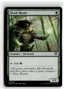2023 MTG CMM Elvish Mystic C Creature #284 - Image 1
