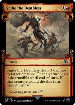 Smite the Deathless 599 LTR MTG Foil 2023 MEE Red Instant Common Mokhov - Image 1