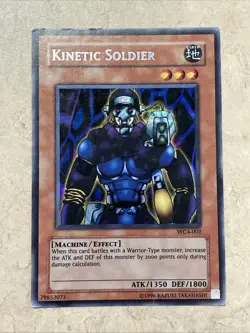 YUGIOH KINETIC SOLDIER WC4-002 SECRET UNLIMITED ED NM/VLP - Image 1