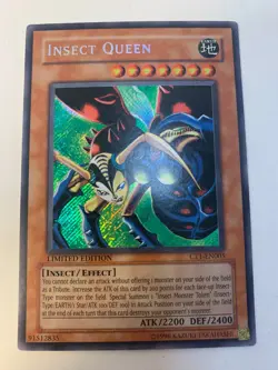 Yu-Gi-Oh Insect Queen CT1-EN005 Secret Rare Limited Edition Vintage 2004 Promo - Image 1