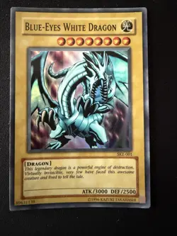 Yu-Gi-Oh Blue-Eyes White Dragon SKE-001 Medium Played - Image 1