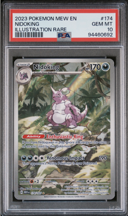 2023 POKEMON MEW EN-151 ILLUSTRATION RARE #174 NIDOKING PSA 10 - Image 1