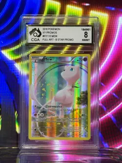 CGA 8 POKEMON MEW #XY110 BLACK STAR PROMO MYTHICAL PREMIUM COLLECTION 2016 - Image 1